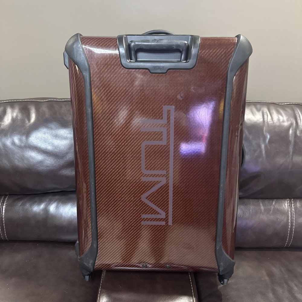 TUMI Vapor Hard Case Spinner 30" Large Luggage Brown EUC Works Used Twice! EUC